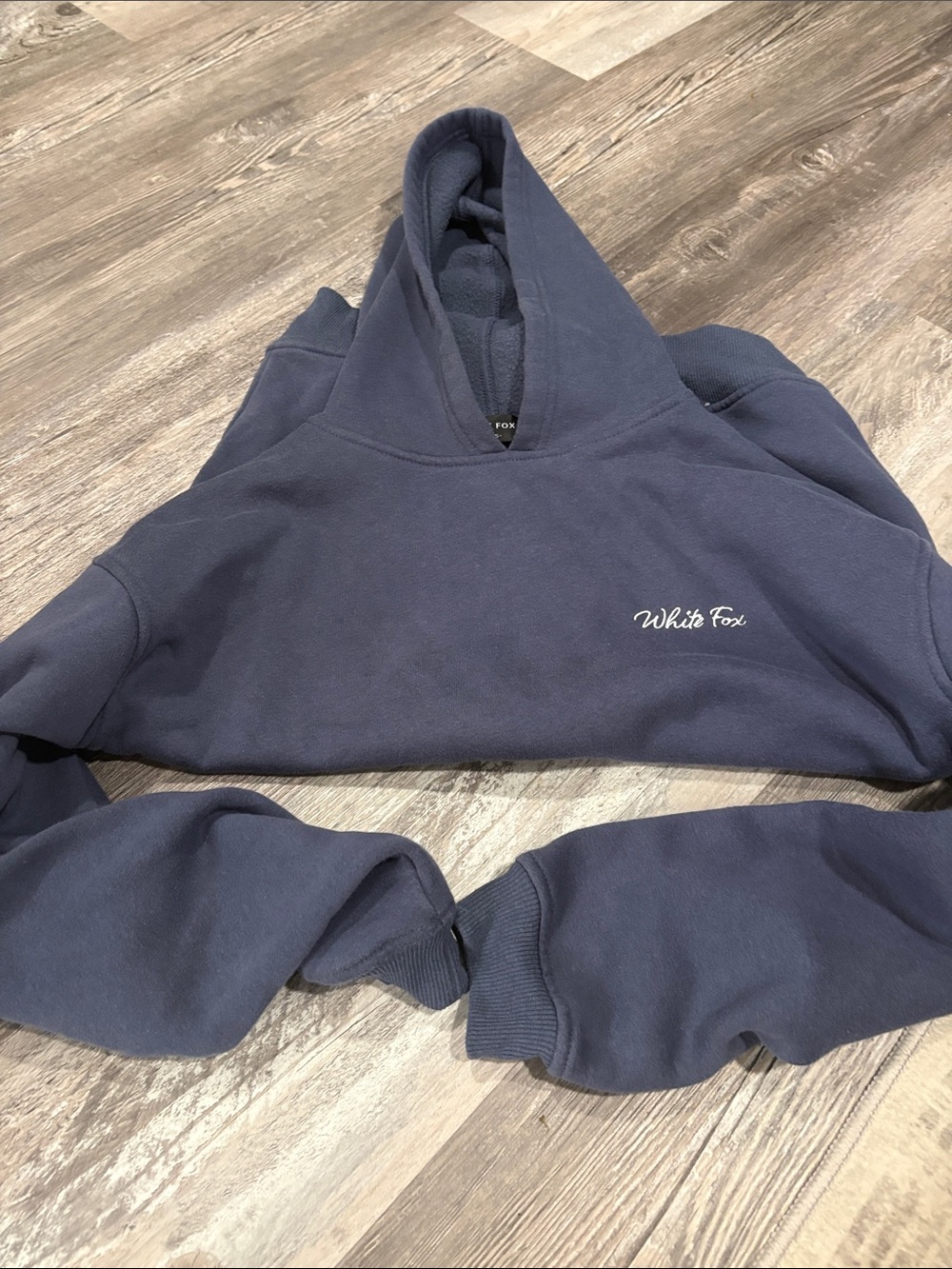 White Fox Boutique Navy Pullover Hoodie Sweater